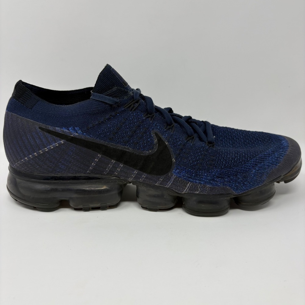 Nike Air VaporMax Flyknit Mens Size 11 Midnight Navy Running Shoes Sneakers